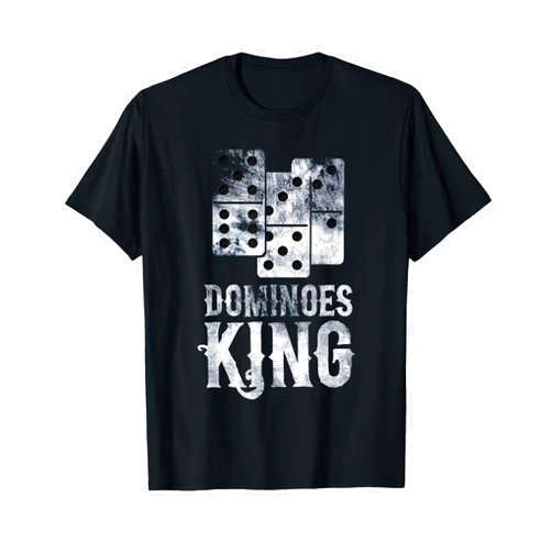Dominoes Player Shirts Dominoes King - Domino Player Dominoes Lover Tile Game T-Shirt