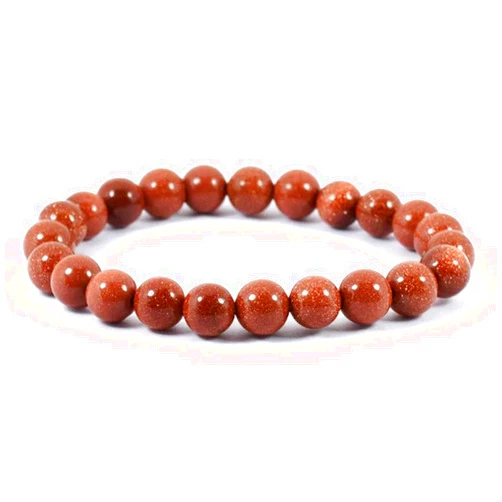 Dazzling Crystal Exports DCE A++ Quality Red GOLDSTONE Gemstone Bracelet Handmade Red Sandstone - Stone of Ambition - Wealth - Healing Crystal Bracelets 8mm Stretchable Shining Bracelet by Dazzling Crystal Exports…