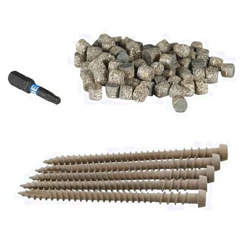 Generic Starborn Pro Plug System Set for PVC Composite Decking - 75 Trex Plugs & 75 Epoxy Coated Screws 2-3/4” for 50 ln ft - Trex Transcend Lineage (T20 Bit Included) (Biscayne)