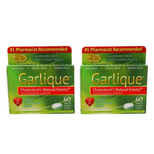 Garlique Caplets 60 Tablets (60 Count (Pack of 2))
