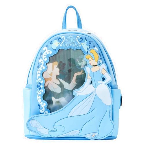 Loungefly Disney Cinderella Lenticular Princess Series Womens Double Strap Shoulder Bag Purse