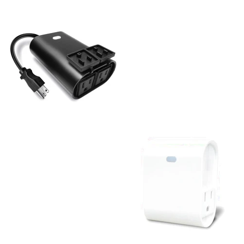 EVA LOGIK Z-Wave Outdoor Dual Smart Outlet + Zwave Smart Light Dimmer Outlet