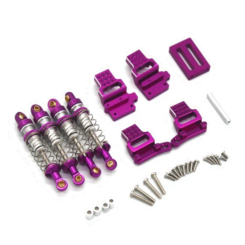 BOQEXSS RC Car Parts for Aoxing for AX-8560 for Traxxas for TRX4M for JJRC C8801 C8809 1/18 RC Remote Control Car Accessories Shock Mount Shock Absorber Decoration Parts(Purple)