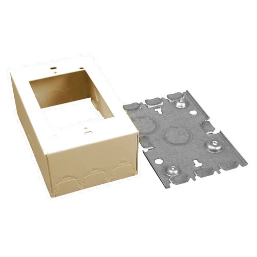 Wiremold Legrand Wiremold B35 Metal Raceway for Extending Power, 500 Series, 1 Gang Extra Deep Outlet Box, 1 3/4