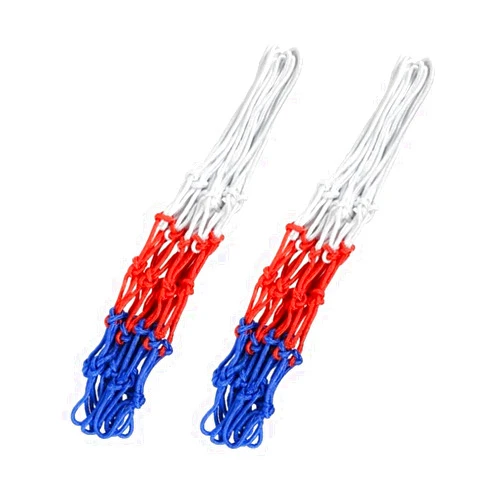 SPPHONEIX 2PCS Basketball Nets Durable Nylon Heavy Duty Standard 12 Loops Rim Hoop Mesh White RED Blue 60CM 160-170G
