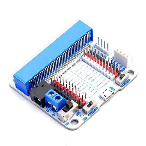SIYEENOVE Micro:bit Expansion Board for BBC Micro:bit with 5V/3.3V Output, Reverse Protection, Bulding Blocks Holes, USB Port,DC Jack - for Coding STEM Projects
