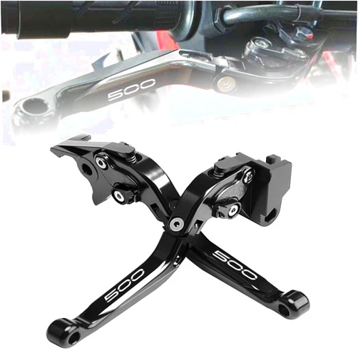QWNFGHG For Ninja 500 Z500 NINJA500 SE 2024 2023 2022 2021 2020 Motorcycle Accessories Adjustable Foldable Extendable Scooter brake Clutch lever Handle ninja500 z500 se (All black)