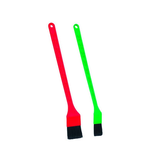 Vikan 556452 Long Handle Detail Brush Set w/ 2 Brushes, Transport Line, Red, 16.73x 6.1 x 2.95 inches