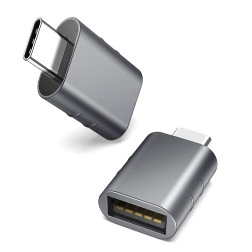 Syntech USB C to USB Adapter Pack of 2 USB C Male to USB 3.0 Female Adapter Compatible with MacBook Pro Air 2024, Microsoft Surface, iPad,Samsung Notebook, Dell XPS and More Type C Devices,Space Grey