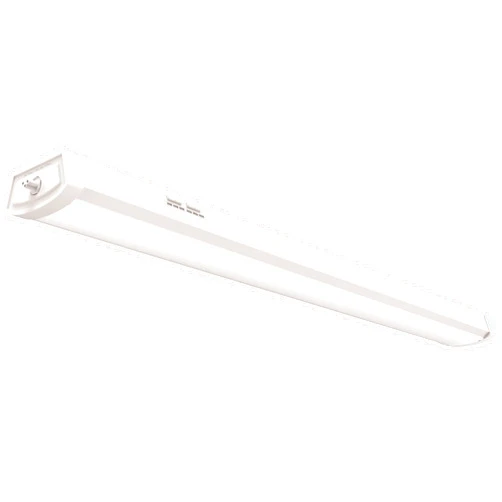 Lithonia Lighting FMLWL LNK 48 ALO4 8SWW2 LED Flush Mount Ceiling Light, Linkable Wraparound Lighting Fixture with Adjustable Light Output, 4-Foot, 3000K-5000K Switchable Color Temperature