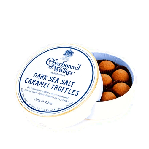 Charbonnel et Walker Dark Sea Salt Caramel Truffles, 4.2 Ounce