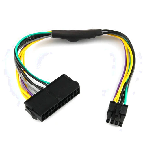 E-outstanding ATX PSU Power Supply Adapter Cable for Motherboards, 11 Inch 24-Pin to 8-Pin 18AWG