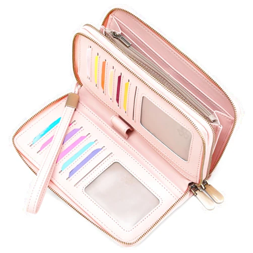 GAEKEAO Wallet for Women Clutch Leather RFID Blocking Wristlet Purse Zip Around Wallets Large Capacity Credit Card Holder