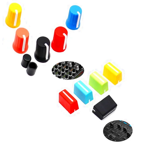 WXYINSPAS Universal Fader Knobs and Universal EQ Rotary Knob Replacement Fader Cap Slider for DJ Controller Mixer Console Pioneer Pioneer DJM、DDJ、XDJ, Denon Numark AKAI RANE VESTAX