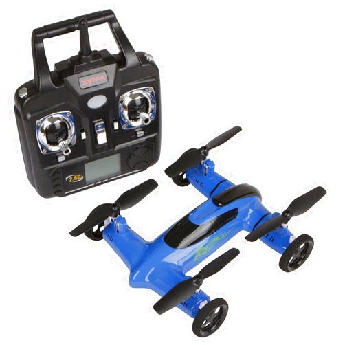 SYMA X9 RC Remote Control 2.4GHz 4-Channel 6-Axis Gyro Quadcopter Drone Car with Battery, Blue