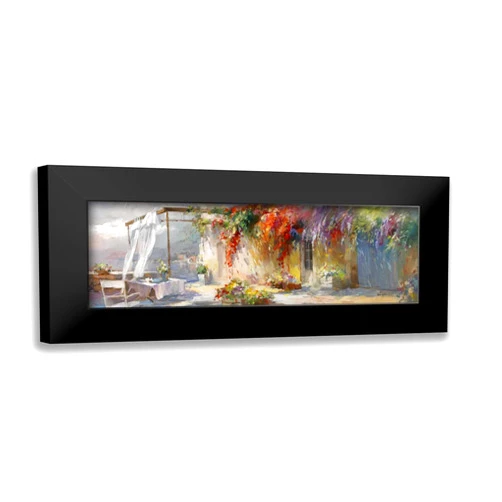 ArtDirect Haenraets, Willem 24x11 Black Modern Framed Art Print Titled: Gardino