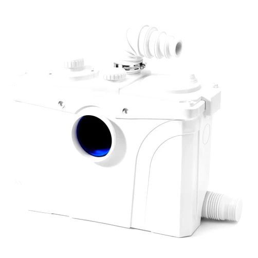 MixBubole 1.2HP Macerator Pump with PCB Function Toilet Pump Utility Sink Pump Upflush to 32.8FT 2500GPH Macerating Toilet System with 4 Water Inlets 1 Outlets for Toilet Sink Shower Laundry Kitchen Basement