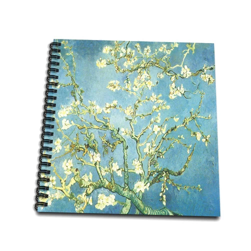 3dRose db_128160_2 Branhes of an Almond Treein Blossom by Vincent Van Gogh Memory Book, 12 by 12-Inch