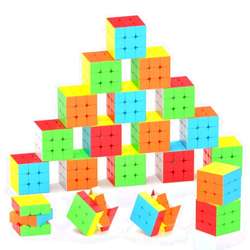 Vdealen Full Size 3x3x3 Speed Cube Set, 2.2in Puzzle Party Favors Toy Stickerless Magic Cube Set, School Classroom Prize for Students, Birthday Party Stocking Stuffers Gifts for Kids Teens Adults(20 Pack)