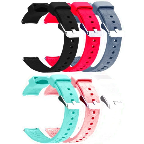 RuenTech Bands Compatible with FITVII H86/HM68 Fitness Tracker, 20mm Adjustable Replacement Straps Soft Silicone Wristband for FITVII 1.57'' Touch Screen Smartwatch