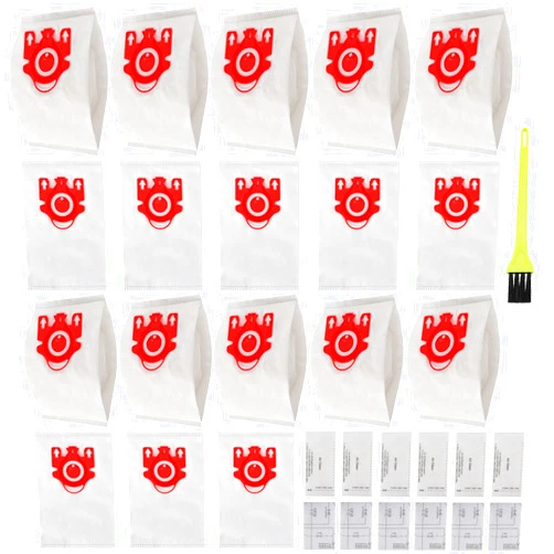 Tivcroxs 18 Packs 3D Airclean FJM Vacuum Bags Replacement for Miele Compact C1 Vacuum Type FJM,Compact C1,Compact C2,S6000-S6999,S4000-S4999,S700,S500-S578 with 6 Motor Protection Filters,6 AirClean Filter