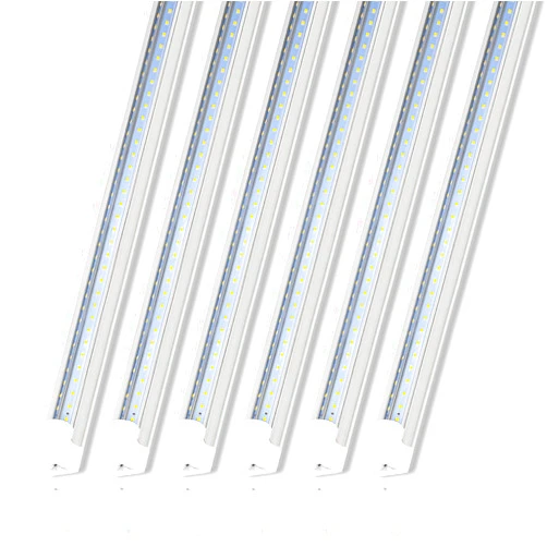 hykolity 6 Pack 8FT LED Shop Light Fixture, 80W Integrated LED Tube Light, 10000LM, 5000K Daylight, Linkable Shop Lights, 8 Foot T8 LED Tube Light for Garage,Warehouse, Workshop, Plug and Play, ETL