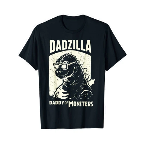 Dadzilla-Father Of The Monsters Funny Father's Day Daddy of Vintage Monsters Dino Father's Day Dad Life T-Shirt