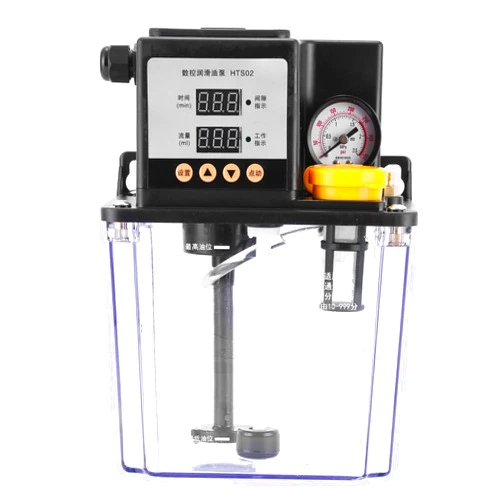 MXBAOHENG Automatic Lubricating Oil Pump 110V 2 L Digital Numerical Control Electromagnetic Lubrication Pump Oiler CNC Oil Pump Lathe Oiler φ6 Oil Outlet