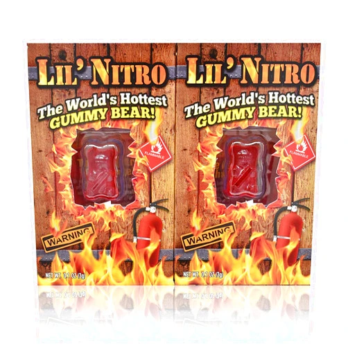 Flamethrower Candy Company Lil Nitro Gummy Bear Worlds Hottest Gummy Bear (Pack of 2)