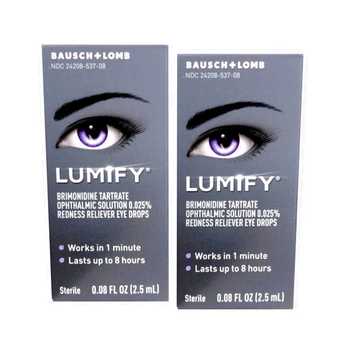 LUMIFY Redness Reliever Eye Drops 0.08 Fl Oz (2.5mL) 2-Pack