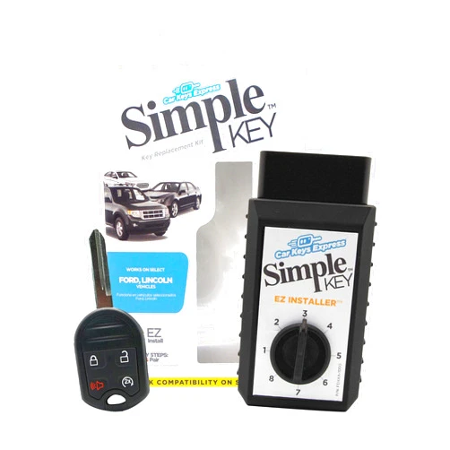 Car Keys Express Simple Key Programmer with 4 Button Remote Start Key - fits Ford & Lincoln Vehicles (Program Key Yourself)