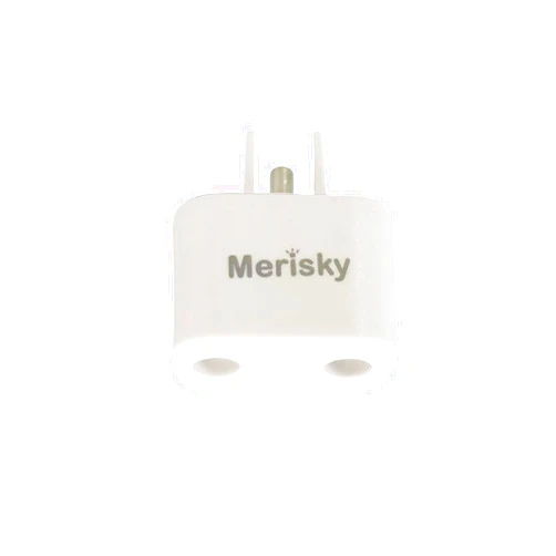 Merisky Grounding Adapter, Ground Socket Splitter, Safety Adapter for Multiple Grounding Products in to Single Ground Port, Works with US Type B Outlets for Grounding mats Sheets Wristband Pillowcase