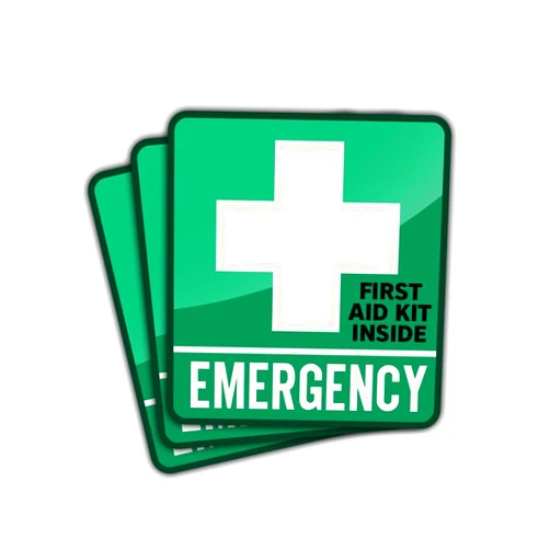 Piratify (3pcs) First Aid Kid Inside Sticker, First Aid Stickers for First Aid Box, Pet Emergency Sticker, First Aid Sticker - Vinyl Stickers Waterproof for Water Bottles Laptop Car Window Helmet 3 Inches