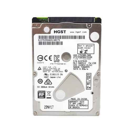 HGST 0J37635 HTS725050A7E630 500 GB Hard Drive 2.5″ Internal 7mm SATA 6Gb/s