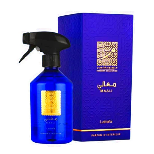Lattafa Maali Parfum D'Interieur 500ml(16.907 oz) Spray - Thameen Collection | Spicy, Balsamic, Vanilla, Ambery & Woody | Oudy, Sandal, Jasmine, Patchouli, Citrus, Balmy Floral, Magnolia, Honeysuckle, Sweet F