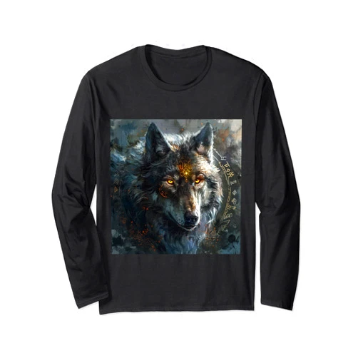 Wikinger Wölfe Odins Geschenke Vikings Viking Valhalla Wolf Odin Vikings Celtic Vegvisir Gift Long Sleeve T-Shirt
