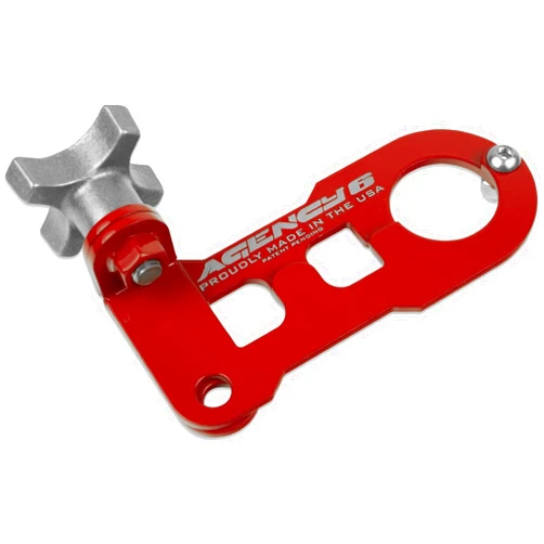 Agency 6 Jack Handle Keeper for Hi-Lift Jacks - No Splitting, Cracking, or Replacing - 304 Stainless Steel, Coated RED - Proudly Made in The USA with US Certified Materials