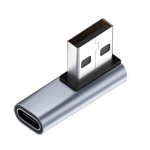 CY USB-C Type C Female Low Profile 90 Degree Right Angled to USB 3.0 A Male Data Adapter for Laptop Desktop