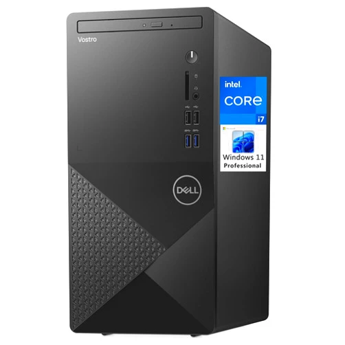 Dell Vostro 3888 Full Size Tower Business Desktop Computer, Intel Octa-Core i7-10700, 64GB DDR4 RAM, 4TB PCIe SSD + 1TB HDD, 802.11AC WiFi, Bluetooth, Keyboard and Mouse, Windows 11 Pro