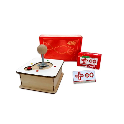 Makey Makey Retro Joystick Invention Launchpad Starter Bundle - Activity kit for STEM Engineering and Coding - Build, Customize, and Play Your Own Arcade Games