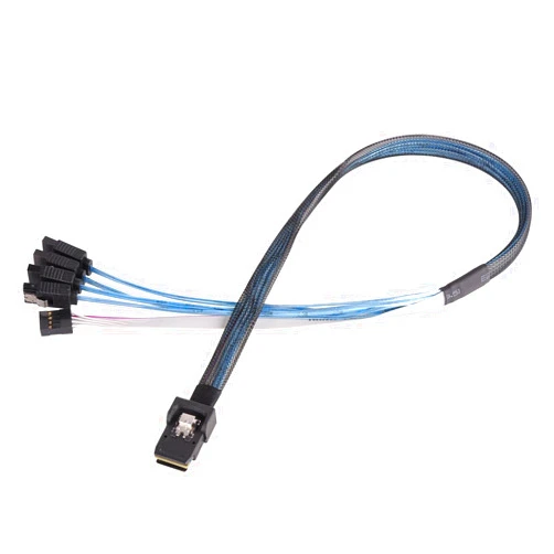 SilverStone Technology Silverstone 36 Pin Minisas Sff-8087(Target) to SATA 7Pin(Host)+Sideband Cable 0.5M CPS03-RE Components Other RL-CPS03-RE