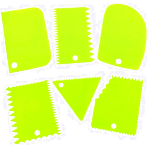 Goodxy 6Pcs Plastic Clay Scraper Pottery Scraper Tool Clay Sculpture Contour Pottery Sculpture Tool DIY Clay Knife Industrial Clay Scraper Pottery Tool Sculpture Cut Sculpt Clay Ceramic Tool,Green Color