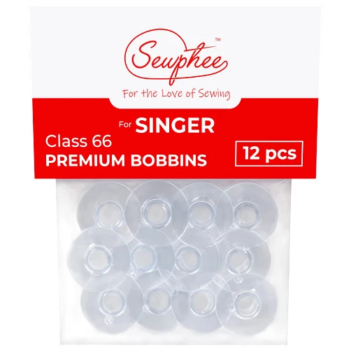 Sewphee 12pcs Bobbins fits Singer Sewing Machine – Class 66 Plastic Bobbins