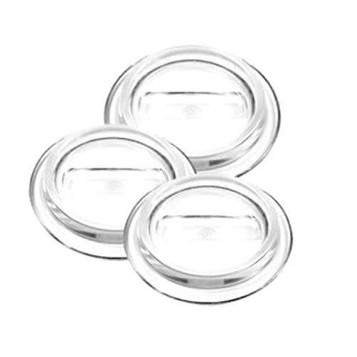 Jansen Lucite Piano Caster Cups, Clear, Set of 3 for Grand Pianos - Virtually Indestructible