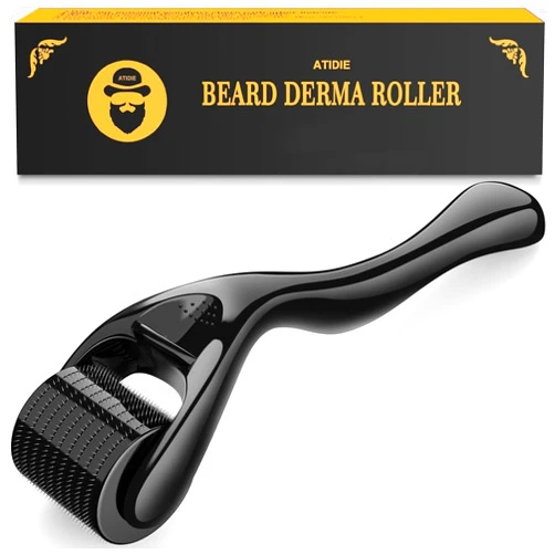 ATIDIE Derma Roller Microneedle Roller for Face,Titanium Beard Roller,Microneedle Roller for Skincare Tools for Women Men 0.25mm