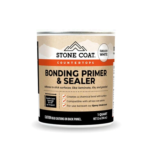 Stone Coat Countertops Bonding Primer and Sealer, 1 Quart (30-40 sqft with 2 Coats) – Strong Adhesion for Laminate, Tile, Granite, Quartz, Solid Surface, and More, Ideal for Epoxy Countertop Projects