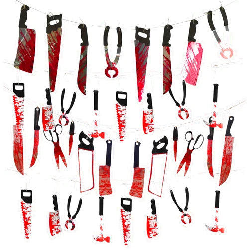 TEESTOU Halloween Decoration, 4 Sets Bloody Banner, Spooky Halloween Backdrop Decoration Indoor Outdoor, Horror Party Decoration Supply, Scary Yard Decor Garland Signs
