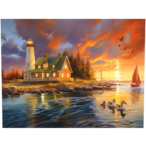 Ceaco - Chris Bigelow - Harmony - Lighthouse Inlet - 500 Piece Jigsaw Puzzle