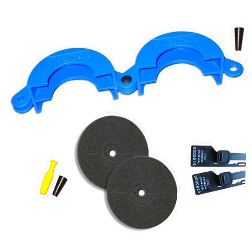 Generic Drum Lock Safety Clamp, Starter Kit, Blue, Customizable Filter with Tear-Out Center