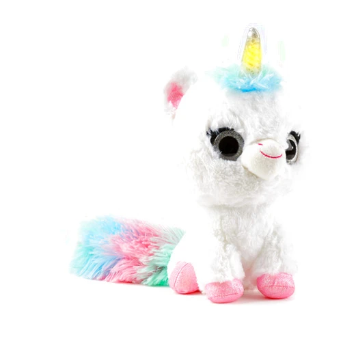 WowWee Ploosh Glowcorns - Unicorn Interactive Plush with Light-up Horn
